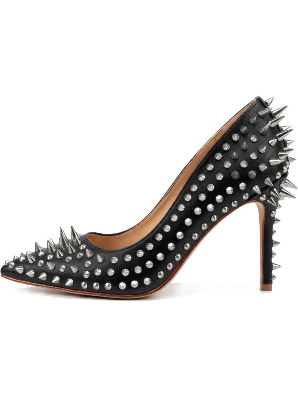Gothic Studded Pointed Toe High Heels - Spiked Stiletto Pumps for Women, Edgy